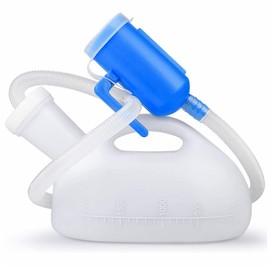 TUMYES Orinales para Hombres, Botella de Orina 2000ml, Orinal Portátil, Orinal a Prueba de Derrames, Tubo Largo con Tapa para Hospital Coche Cama de Viaje Camping