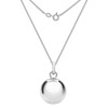 Tuscany Silver Women's Sterling Silver 16mm Ball Pendant on Curb