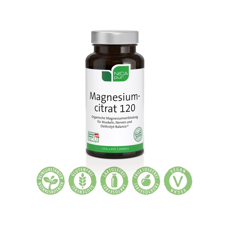 Nicapur Magnesiumcitrat 120 - 60 Kapseln mit je 120 mg