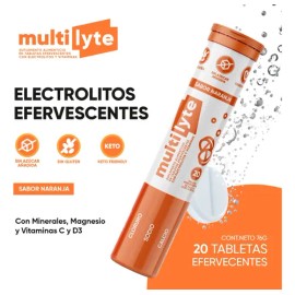 Electrolitos Con Magnesio, Minerales y Potasio | Hidratación | Multilyte 20 Tabs