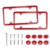 LivTee 4 Holes Stainless Steel License Plate Frames, 2 PCS