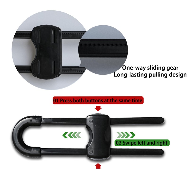 Cabinet Locks Baby Proofing U-Shaped Child Locks for Cabinets Latches