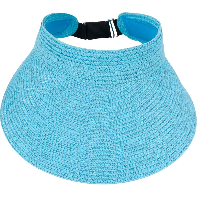 styleBREAKER 04023097 Women's Paper Straw Visor Cap Plain Adjustable Sun