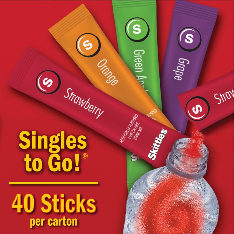 Skittles Zero Sugar Low Calorie Singles To Go Bulk Variety
