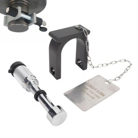 5th Wheel Lock with Warning Tag, Trailer King Pin Lock Anti Theft with 2 Keys, Fifth Wheel Locker, RV Containers Anti Theft Lock for 2in King Pin