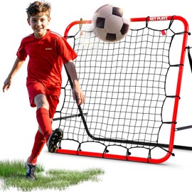 Soccer Rebounder Rebound Net, Kick-Back 3X3FT | Football Training Gifts, Aids & Equipment for All Ages, Portable, 6 Adjustable Angles