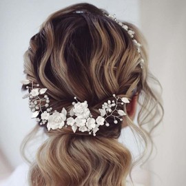 Bridal Hair Accessories Wedding Hair Accessories for Women Wedding Hair Vines Flower Bride Wedding Hair Pieces Bridal Hairpieces for Women Girls Wedding Prom