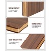 MaxGear Premium Wooden Business Card Holder for Men Natural Wood