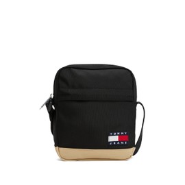 Tommy Jeans Essential Daily Crossbody Bag with Zipper and Adjustable Strap, Black