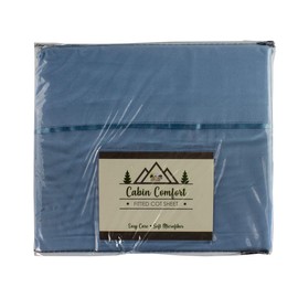Everything Summer Camp Cabin Comfort - Cot Sheet for Camping and RV Cots - Fits All Cot Size Beds Comfortably -72 x 28 Inches - Super Soft (1 Piece Cot (Fitted), Dusty Blue)