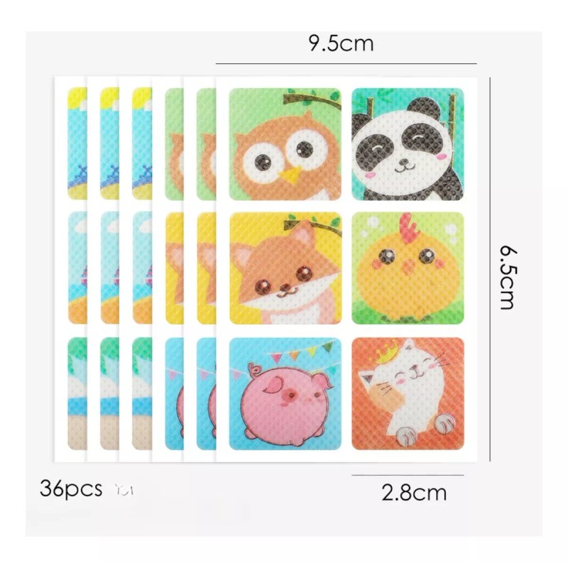 Universo en Linea 36 Parches Repelentes Mosquitos Naturales Adhesivos Bebes