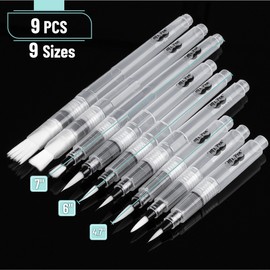 Mr. Pen- Watercolor Brush Pens, 9 pcs, Watercolor Brushes Set, Watercolor Pens for Adults, Water Brush Pen, Water Color Pens, Watercolor Brush Set, Refillable Brush Pen, Water Brushes for Watercolor