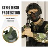 Aoutacc Airsoft Protective Gear Set, Half Face Mesh Masks with