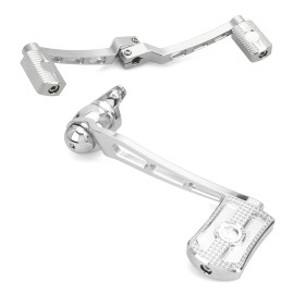 Brake Arm Kit Shift Lever W/Shifter Pegs Skull Head for Harley Touring Road King FLHR Street Glide FLHX 2008-2023Specification: 2014-2023, Model Number: SM-1232, Color: CHROME