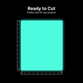 Heat Transfer Vinyl Glow in Dark Iron on Vinyl 9 Pack 12"x 10" PU HTV Luminous Fluorescent Color for Shirts(Glow in Dark)…