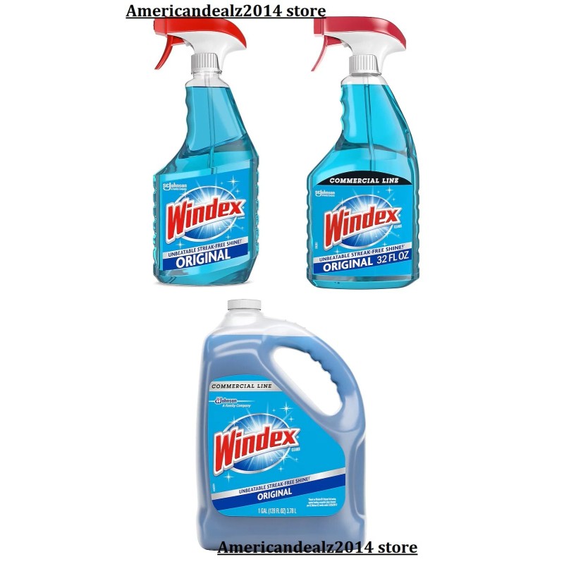 Windex Glass and Window Cleaner Spray, Original Blue, (Pick 23oz,