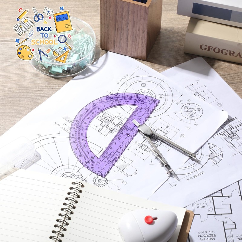 EBOOT Student Geometry Math Set, Drawing Compass and 6 Inch