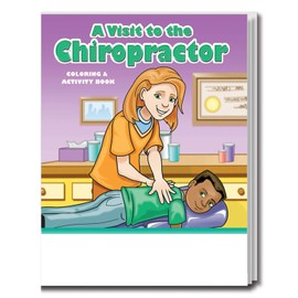 ZOCO - A Visit to The Chiropractor - Educational Coloring Books for Kids (25 Bulk Pack, Without Crayons) - Back Doctor, Medical & Healthy Spine Handout - Games, Puzzles, Activities for Kids