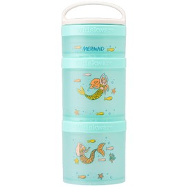 Whiskware Contenedores apilables para aperitivos para niños y niños, 3 tazas apilables para aperitivos para la escuela o viajes, sirena