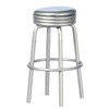Dollhouse Miniature 1950's Counter w/3 Stools, Silver #T5921