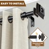 KAMANINA Black Curtain Rods for Windows 72 to 144 Inch,