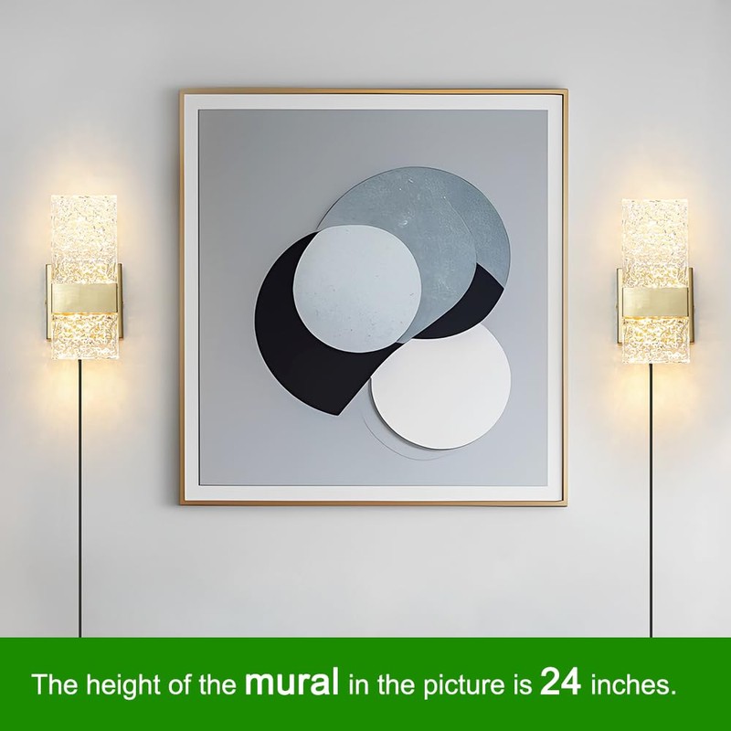 Plug in Wall Sconce Set of 2 - Small Gold