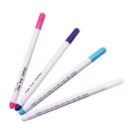 JCUGSBS Pack of 4 Textile Markers, Water Soluble, Disappearing Trick Markers, Sewing, Erasable Fabric Marker Pens, Tailor's Pen for Quilting, Dressmaking, Leather Crafts, Marking, Tracing