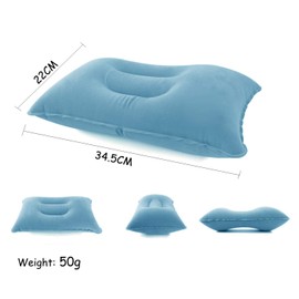 JU YING Inflatable Camping Pillow, Travel Pillow, Grey, Pack of 2, Air Cushion, Sand Beach Pillow for Office, Weekend Trip, Beach Holiday, Tent Holiday (Blue)