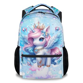COOPASIA Backpack for Girls - Unicorn Backpack for Kids - Toddler Bookbag School Supplies - 17 Inch Cute School Bag for Primary Kindergarten Preschool
