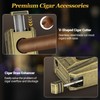 AWOTE Cigar Lighter with Double Jet Flame, Refillable Cigar Torch