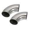 X AUTOHAUX 2pcs OD 2.25 Inch 90 Degree 1.5mm Thickness