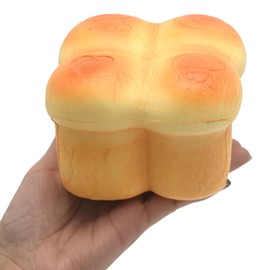 Kiibru Jumbo Squeeze Bears 4.7 inches (12 cm), Memory Foam, Scented, Food Toy, Stress Relief, Gift (Bread)