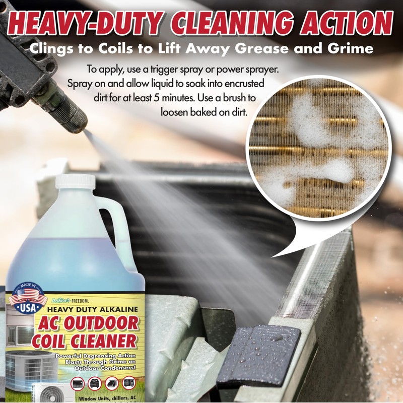Nature's Freedom HVAC Coil Cleaner – Heavy Duty Alkaline Formula