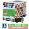 Double Donut Medium Roast Decaf Coffee Pods, Glazed Donut Flavored,