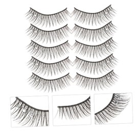 VICASKY 5pairs Rhinestone-embellished Natural Look Fake Eyelashes for Women for Parties Cosplay and Stage Performance Easy Application and Comfortable Wear