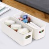 3 Pieces Bathroom Storage Baskets, White Rectangle Bathroom Storage Box