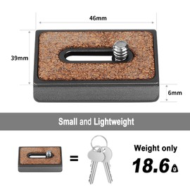 FOTOBETTER Arca-Swiss Tripod Ball Head Camera Quick Release Plate 46mm Universal Arca QR Plate Mount Tripod Ball Head for DSLR Cameras (QR46)