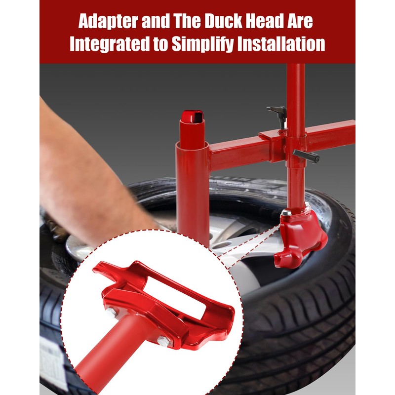EXODIOS Upgrade Manual Tire Changer Duck Head Kit with Tire