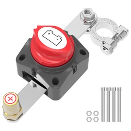 Battery Disconnect Switch, Malictele 275A 12V 48V Top Post Battery Switch Free Assembly Marine Waterproof Battery Switch Isolator Switch for Car Vehicle RV and Boat