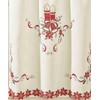Christmas Kitchen Curtains Valance 3 Piece Set(Beige)