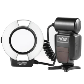 K&F Concept KF-150 Macro E-TTL Ring Flash Light with LCD Display and Wireless Slave Function for Canon T5i T3i T6i T5 T4i T5 T6 T2i T3 DSLR Cameras