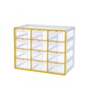 Blue Ginkgo Large 12-Drawer Cabinet – Stackable Clear Organizer for