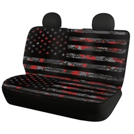 GePrint American Flag Car Seat Covers Full Set of 4 Packs for Women Fashion Seat Protectors Front and Rear Seat Covers for Cars SUV Truck Waterproof Car Accessories for Men Gift for Friends