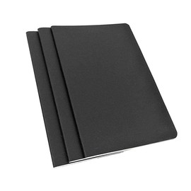 3 Pcs A5 Sketch Notebooks Blank Sketch Books Black Kraft Cover Starter Sketchbook 80GSM Paper Sketch Pad for Travelers Journal
