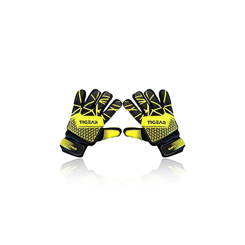 TIGEAR Junior Goalkeeper Gloves with Super Grip Latex & Palm