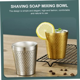 NOLITOY 4pcs Stainless Steel Shaving Bowl for Men Mixing Container for Shaving Soap and Compact for and Storage