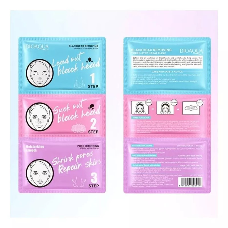 Bioaqua Set De 5 Mascarillas Bioaqua Tiras Puntos Negros 3