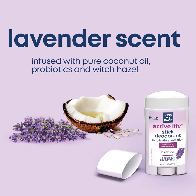 Kiss My Face Active Life Deodorant Contains Naturally Derived Ingredients,
