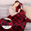 Sunvivi Heated Throw 50" x 60", Electric Blanket Double-Layer Flannel