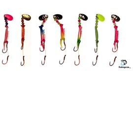 KOKOPROS Best Shrimp and Hoochies 18 Pack - Multicolor Shrimp Lures for Kokanee Salmon & Trout - Durable Plastic Construction, Various Sizes